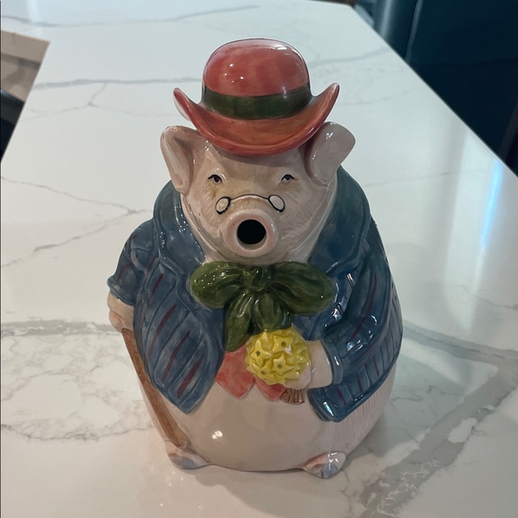 Fitz and Floyd Other - 1987 Fitz and Floyd Ceramic Gentlemen Grandpa Pig Teapot